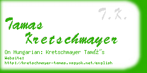 tamas kretschmayer business card